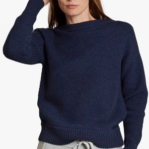 Oyun studio navy angled rib sweater